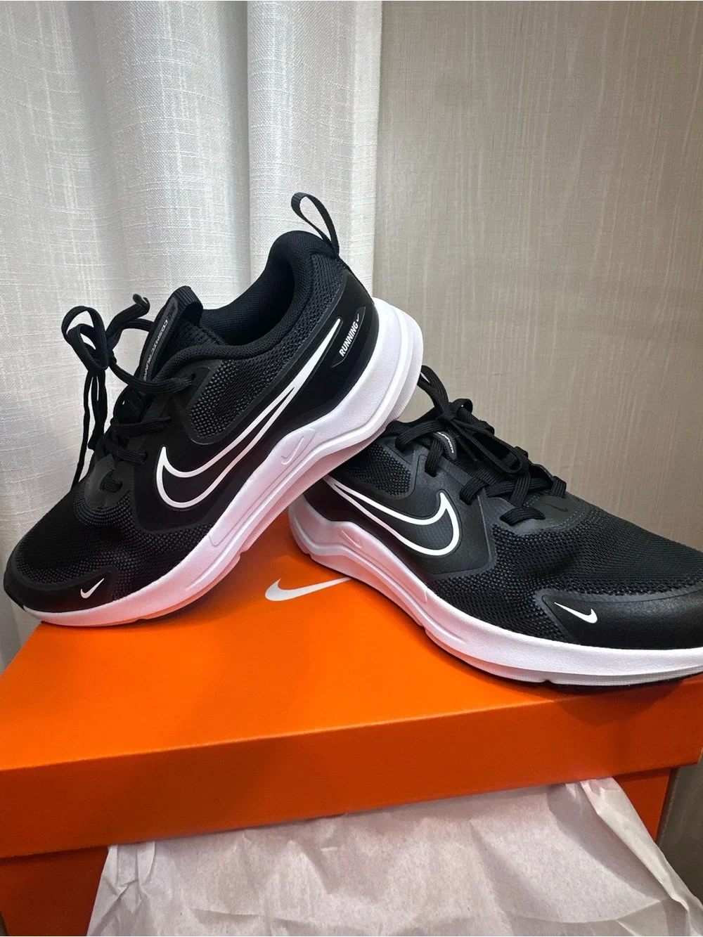 Nike Kids Black and White Running Shoes
